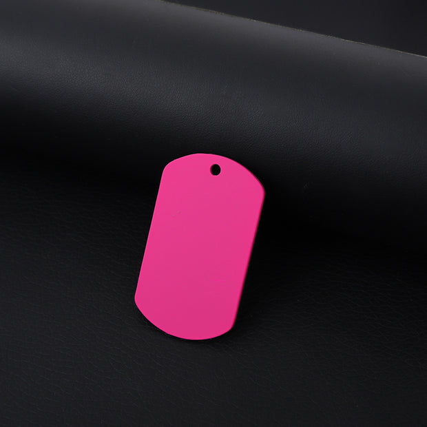 Stainless Steel Hang Tag Colored String Spray Paint Pet Dog Brand Dog Tag Color DIY Accessories