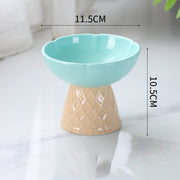 Neck Protecting Health Glaze Ceramic Pet Bowl