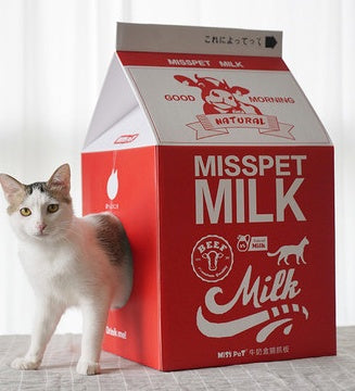 Milk Carton Cat Scratcher Cat Toy Corrugated Paper