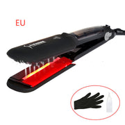 Infrared steam spray hair straightener