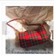 Vintage Retro Bags Designer Ladies Handbag French Plaid