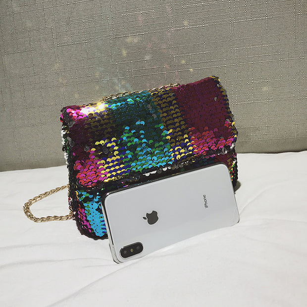 Sequin cross body bag