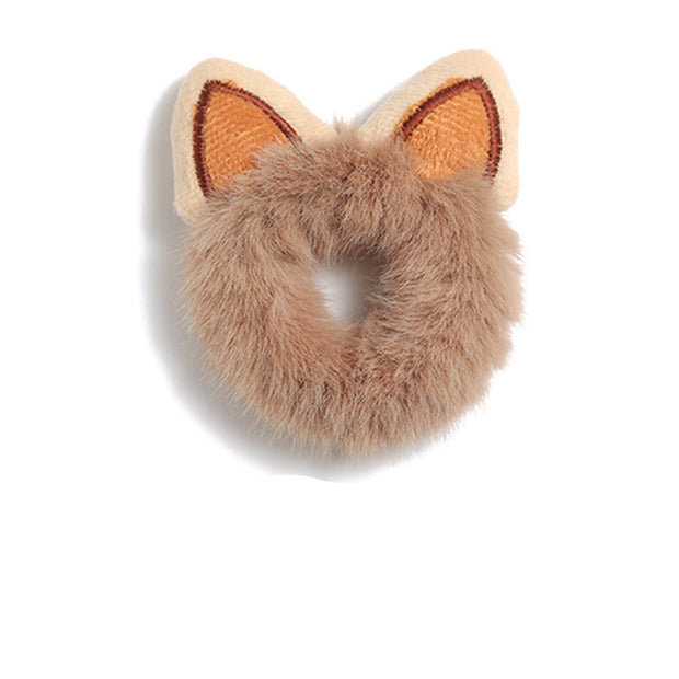 Tie-up Antlers Plush Hair Ring Rabbit Ear Rubber Band