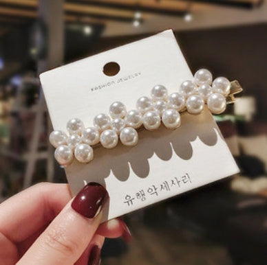 Pearl clip headdress hair clip