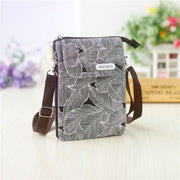 Leaf Large Screen Cloth Cross-body Mobile Phone Bag Ladies Cross-body Bag