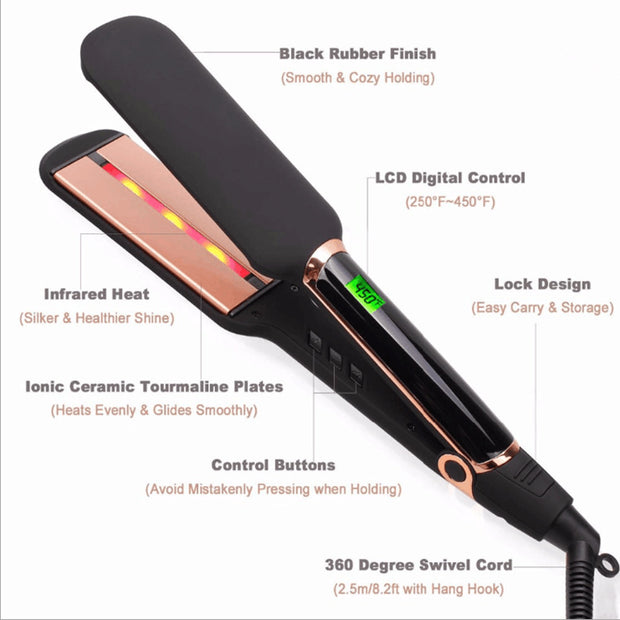 Infrared hair straightener