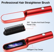 Hair Straightener USB Wireless Charging Comb