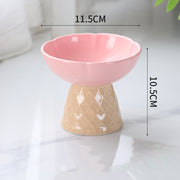 Neck Protecting Health Glaze Ceramic Pet Bowl