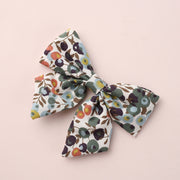 Printed bow fabric clip