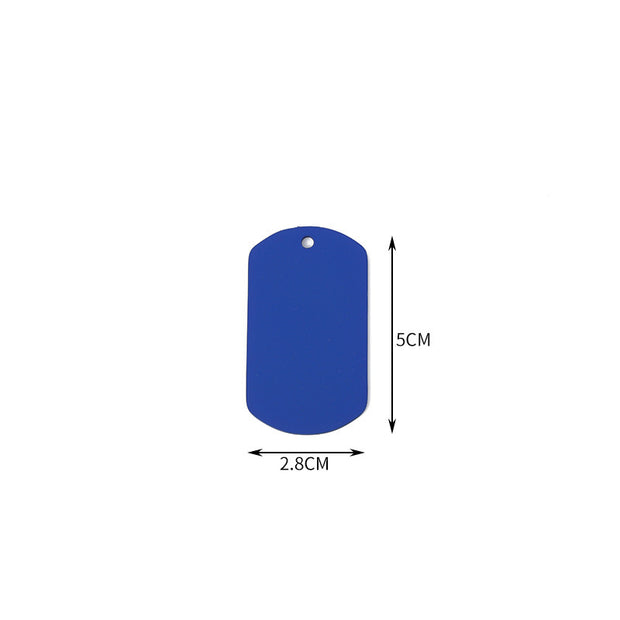 Stainless Steel Hang Tag Colored String Spray Paint Pet Dog Brand Dog Tag Color DIY Accessories