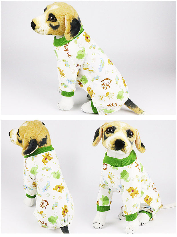 Dog clothes cotton four-legged knit