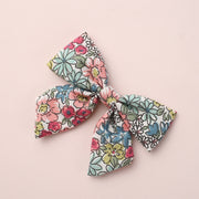 Printed bow fabric clip