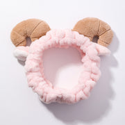 Soft  Horns Hair Band Cute Female Face Makeup Cleansing Hair Accessories Plush Headband