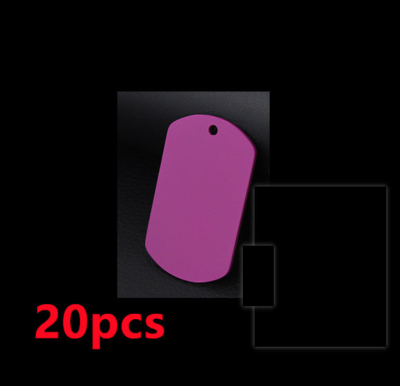 Stainless Steel Hang Tag Colored String Spray Paint Pet Dog Brand Dog Tag Color DIY Accessories