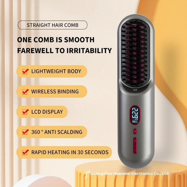 Straight Comb Anion Hair Straightener Dual-use Electric Hair Curler Inner Buckle Lazy Hair Curler