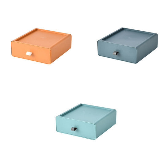 Desktop Storage Box Office Accessories Makeup, Plastic Storage Container Bathroom Storage Stackable Organizer Drawer