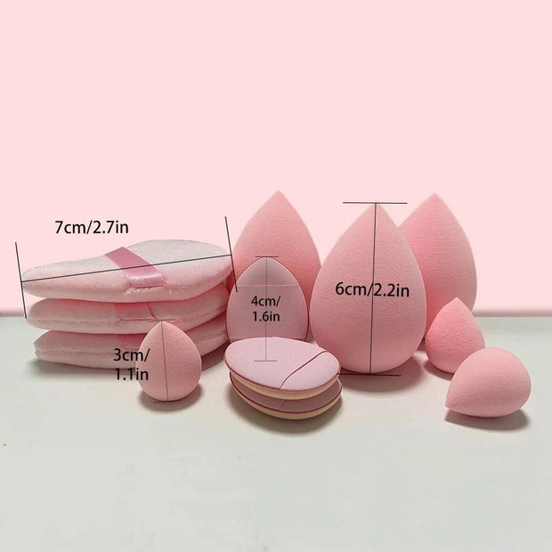 12 PCs Makeup Sponge Dry Wet Use Face Powder