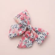 Printed bow fabric clip