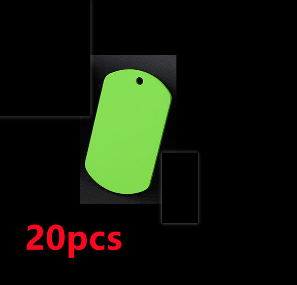 Stainless Steel Hang Tag Colored String Spray Paint Pet Dog Brand Dog Tag Color DIY Accessories