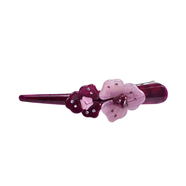 Extended flower croissant hairpin