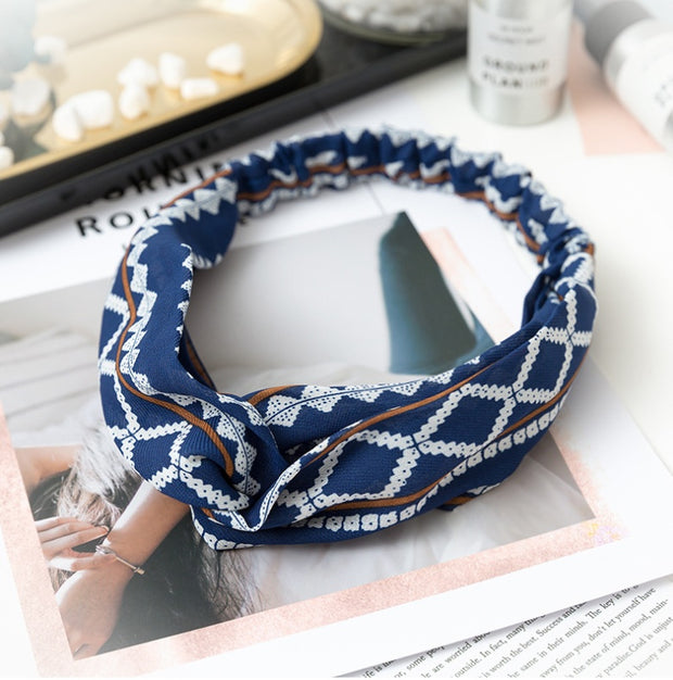 Printed headband elastic hairband