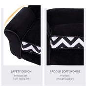 PawHut Dog Sofa Bed For XS-Sized Dogs, Cat Sofa With Soft Cushion, Pet Chair Lounge With Washable Cover, Removable Legs, Wooden Frame