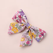 Printed bow fabric clip