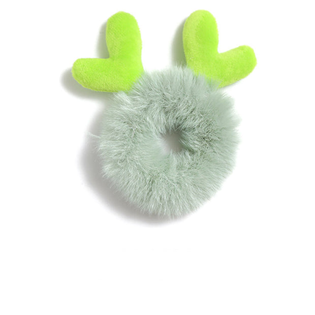 Tie-up Antlers Plush Hair Ring Rabbit Ear Rubber Band