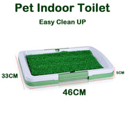 Pet Dog Toilet Mat Indoor Restroom Training Grass Potty Pad Loo Tray Large Puppy