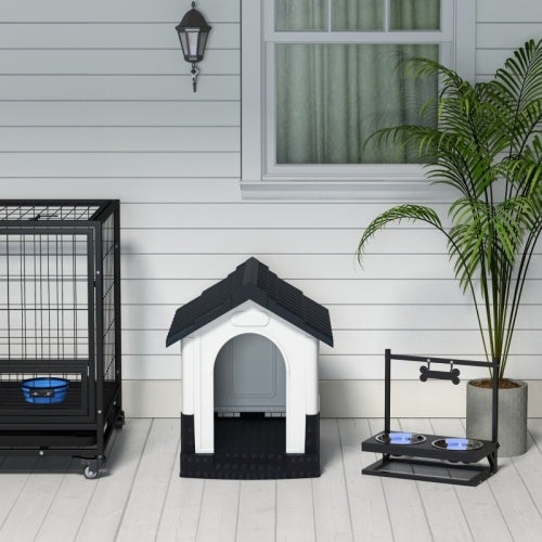 PawHut Outside Dog Kennel House, For Miniature Dogs, 64.5 X 57 X 66cm