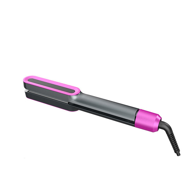 Warm curling hair straightener