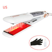 Infrared steam spray hair straightener