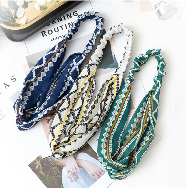 Printed headband elastic hairband