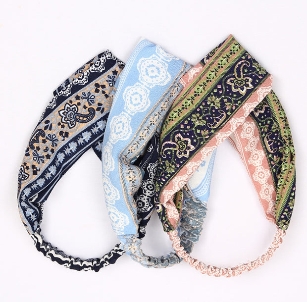 Printed headband elastic hairband