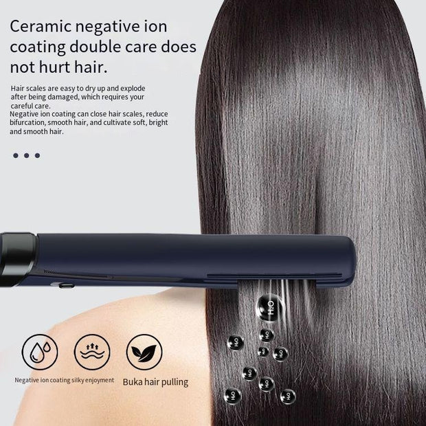 New Hair Curler And Straightener Dual-use Electric Heating Hair Straightener