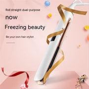 Hair Curler And Straightener Dual-use Air Bangs Hair Straightener