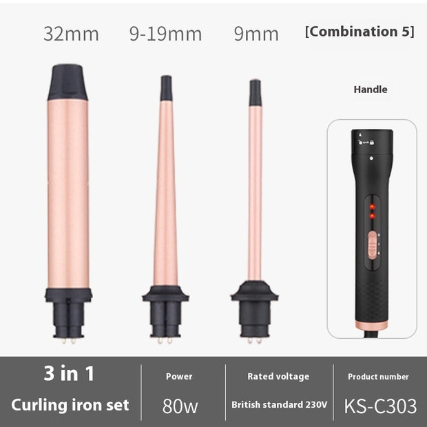 Big Wave Three-in-one Hair Curler Combination Suit Big Wave Hair Curler