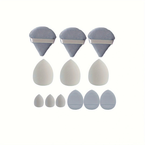 12 PCs Makeup Sponge Dry Wet Use Face Powder