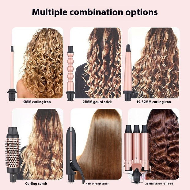 Big Wave Three-in-one Hair Curler Combination Suit Big Wave Hair Curler