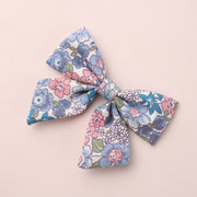 Printed bow fabric clip