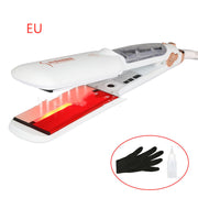 Infrared steam spray hair straightener