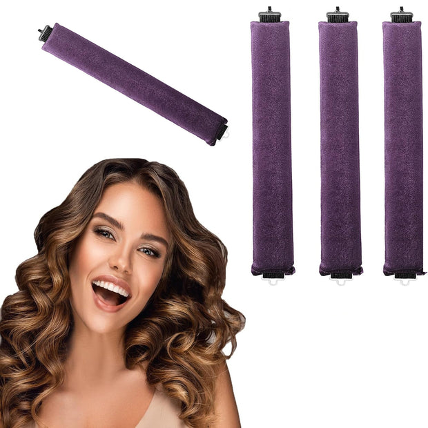 3 Hooks Heat-free Hair Curler Large Tool Rubber Hair Curler