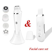 Facial Cleansing Brush Rechargeable Electric Spin Face Brush Waterproof Face Scrubber Massager with 4 Brush Heads Facial Machine