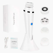 Facial Cleansing Brush Rechargeable Electric Spin Face Brush Waterproof Face Scrubber Massager with 4 Brush Heads Facial Machine