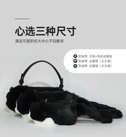 High Quality 2022 NEW Kawaii Novelty Simulation Black And White Cat Crossbody Bag Gift for Girl Valentines Gift Handbag