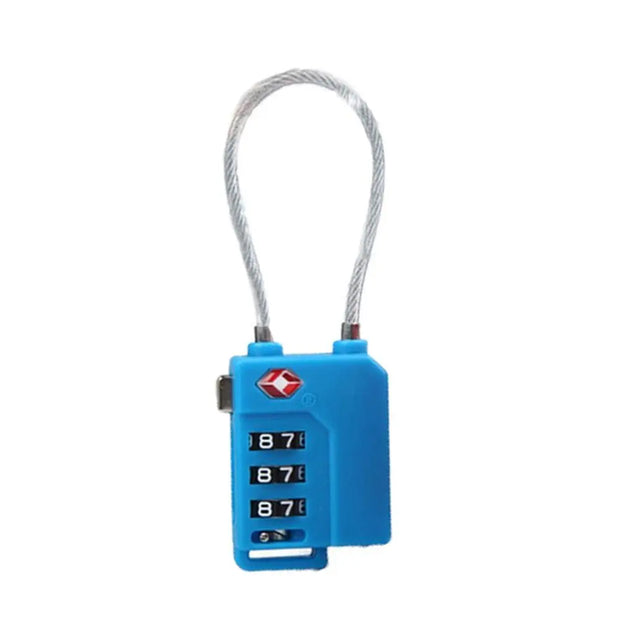 Anti-Theft Cable Luggage Lock Small Padlock Customs Code Lock Padlock with Steel Cable TSA Customs Lock Smart Combination Lock