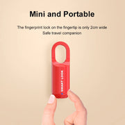 RAYKUBE Mini Fingerprint Lock Smart Padlock Biometric Electronic Lock Keyless USB Charge for Gym School Travel Case Backpack