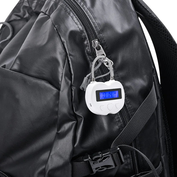 Smart Time Lock LCD Display Time Lock Multifunction Electronic Timer,Waterproof USB Rechargeable Temporary Timer Padlock