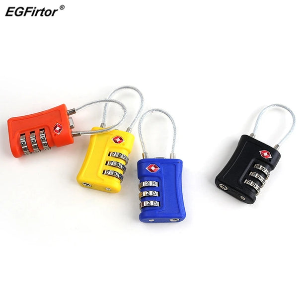 EGFirtor TSA Customs Padlock Smart Electronic Lock for Travel Luggage Password Changeable Lock Contrast Color Design Padlock