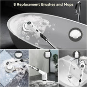 QWElectric Spin Scrubber,IMAXTOP Cordless Cleaning Brush with 8 Replaceable Brush Heads,with Adjustable Shower Cleaner